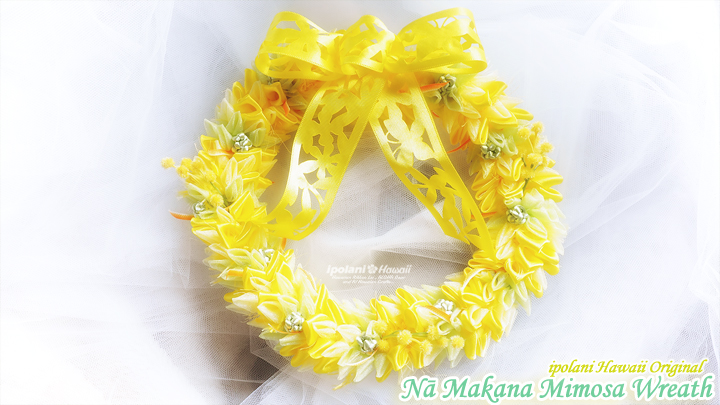 Nā Makana Mimosa Wreath - ipolani HawaiiIWi